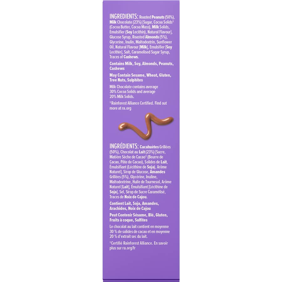 Nice & Natural Nut Bars Choc Peanut & Almond 6pk 180g