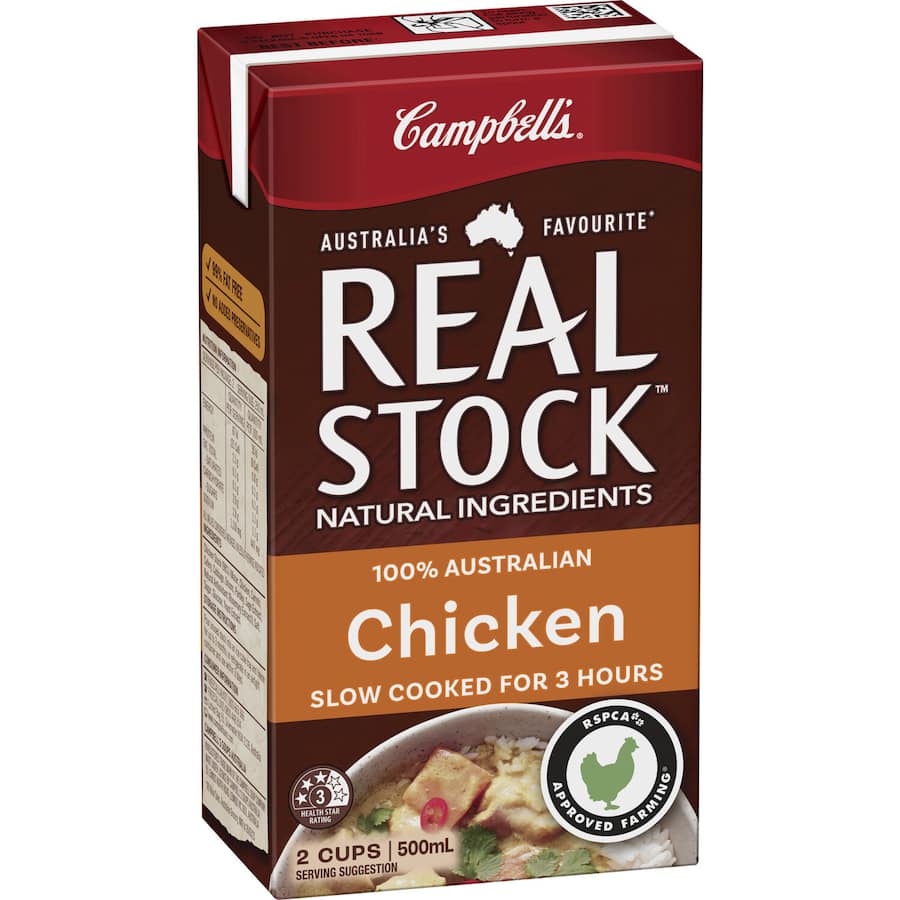 Campbells Real Stock Chicken Stock Liquid Carton 500mL