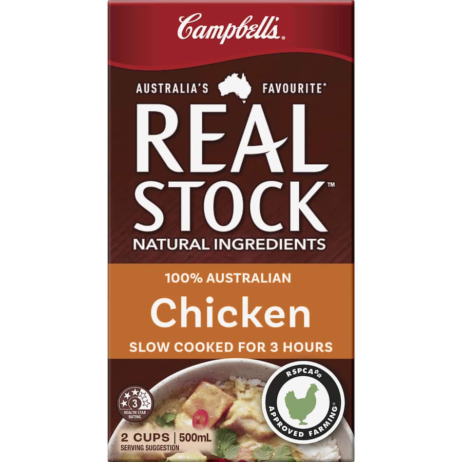 Campbells Real Stock Chicken Stock Liquid Carton 500mL