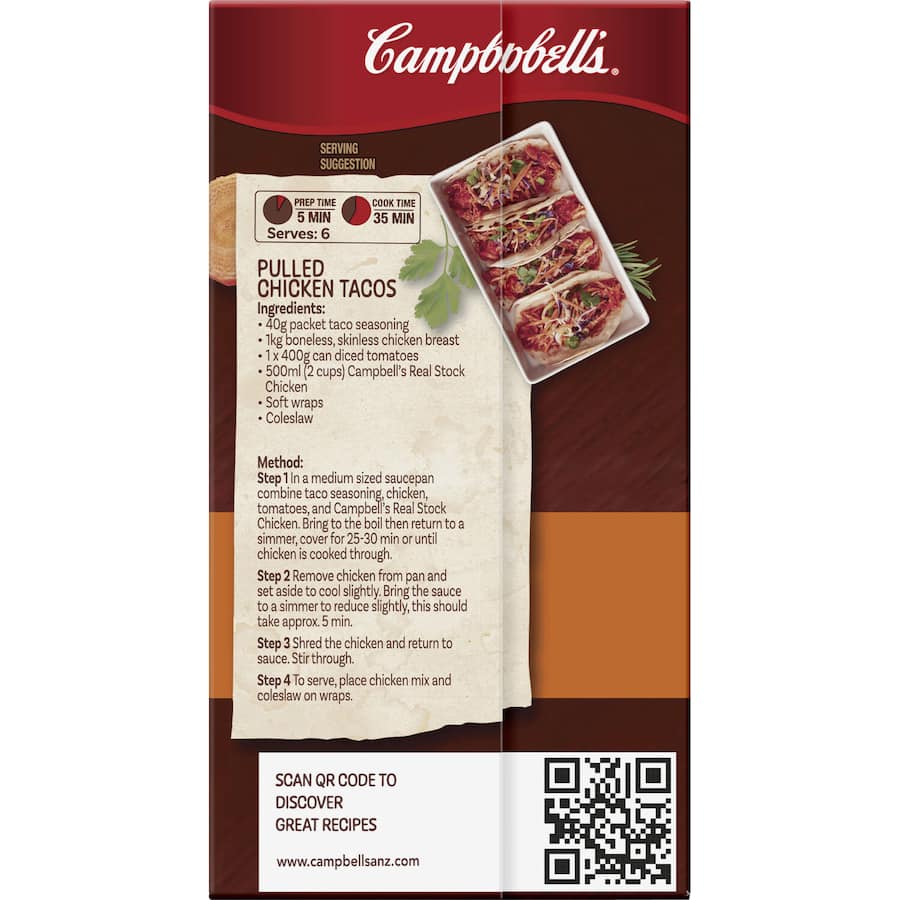 Campbells Real Stock Chicken Stock Liquid Carton 500mL
