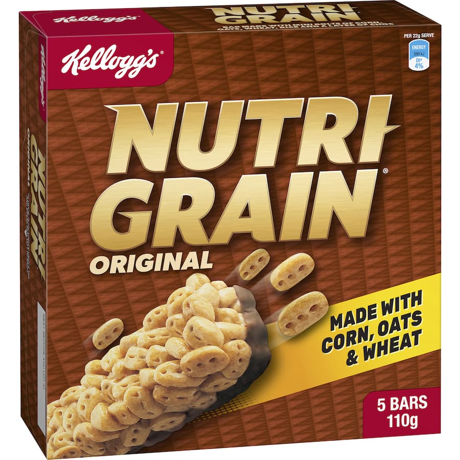 Kelloggs Nutrigrain Cereal Bars Original 5pk 110g
