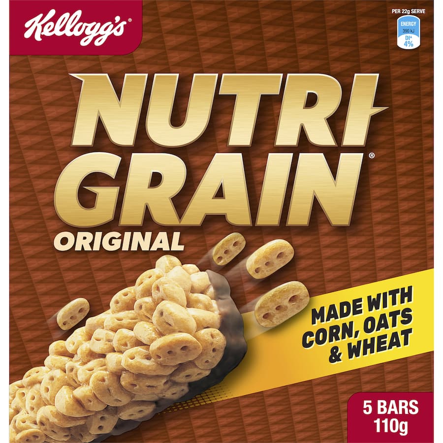 Kelloggs Nutrigrain Cereal Bars Original 5pk 110g