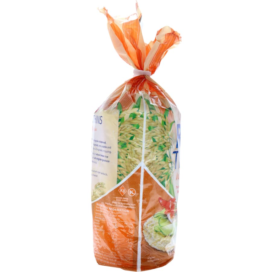 Real Foods Rice Thins Crispbread Wholegrain 150g