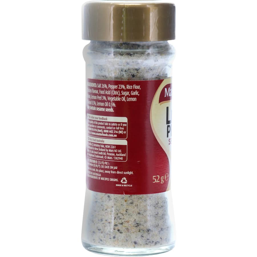 Masterfoods Lemon Pepper Seasoning Shaker 52g