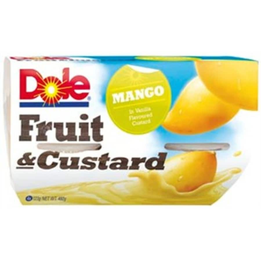 Dole Fruit & Custard Fruit Snack Custard & Mango 492g