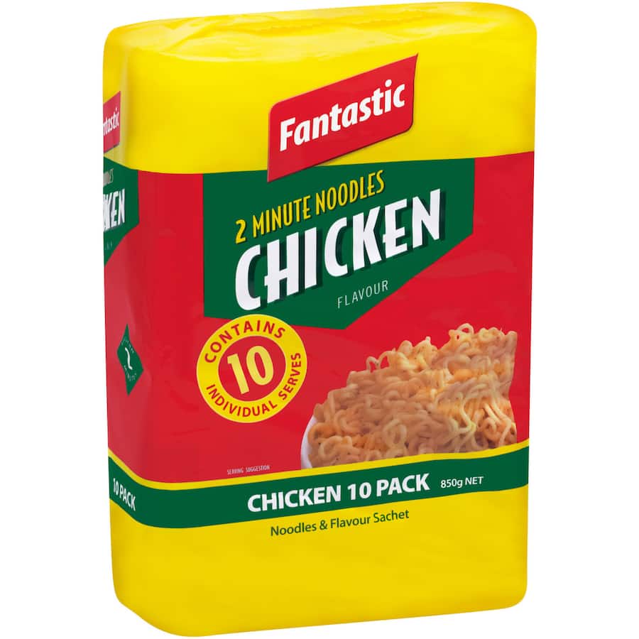Fantastic 2 Minute Instant Noodles Chicken Multi Pack 10pk 425g