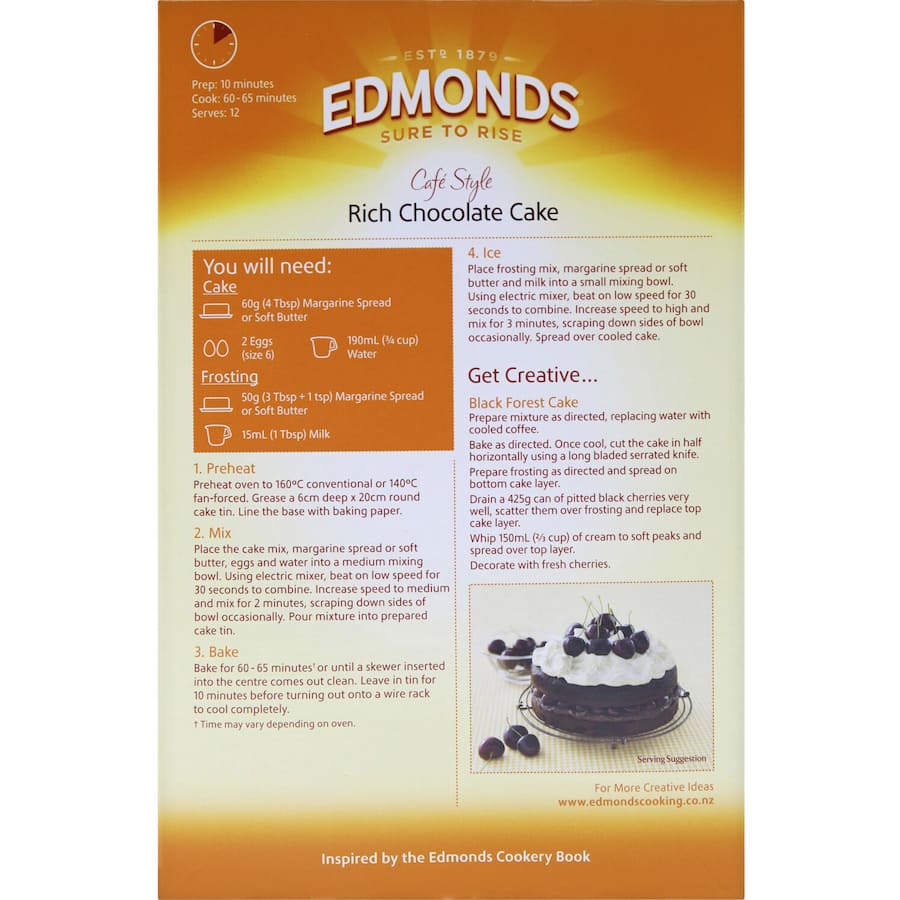 Edmonds Cake Mix Cafe Style Rich Chocolate Cake 535g