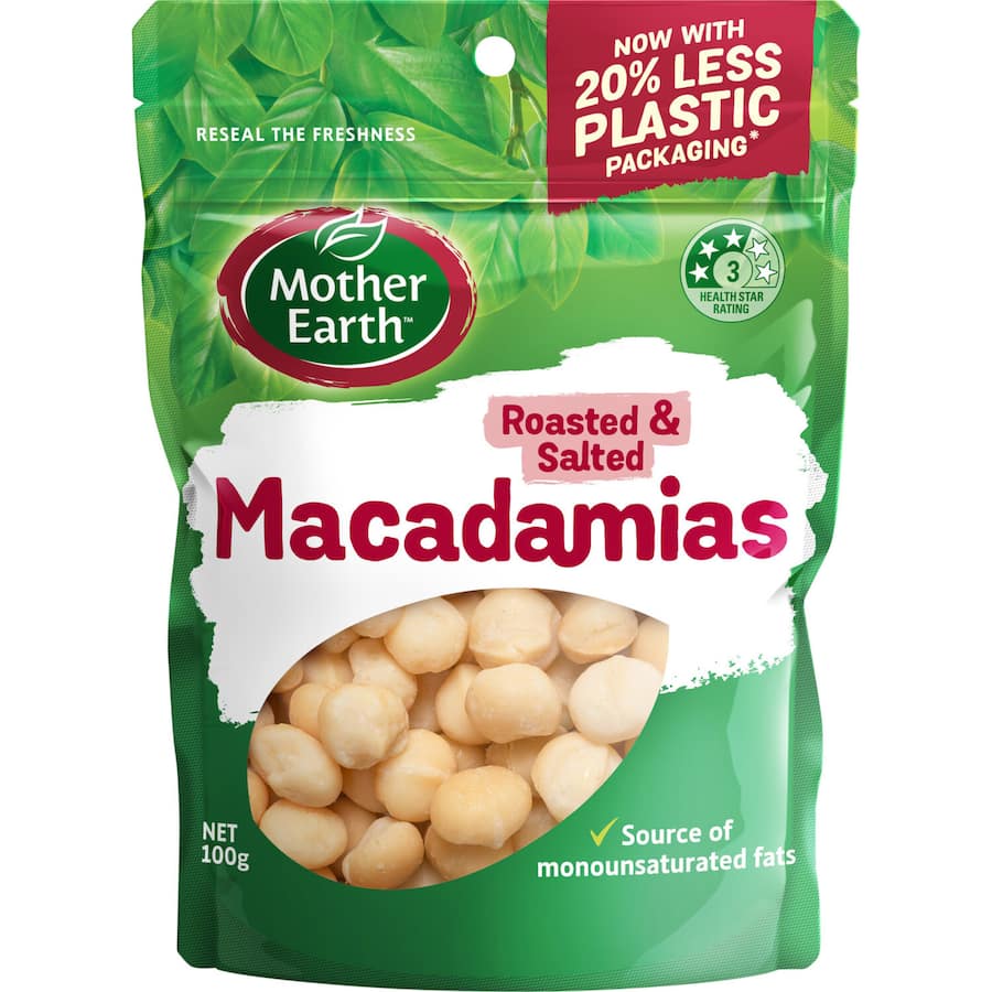 Mother Earth Macadamias Roasted & Salted 100g