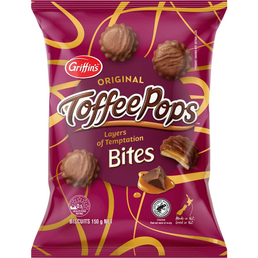 Griffin's Toffee Pops Chocolate Bites Original 150g