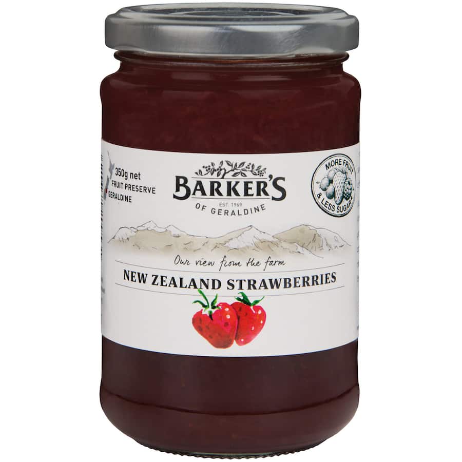 Barkers Strawberry Jam NZ 350g