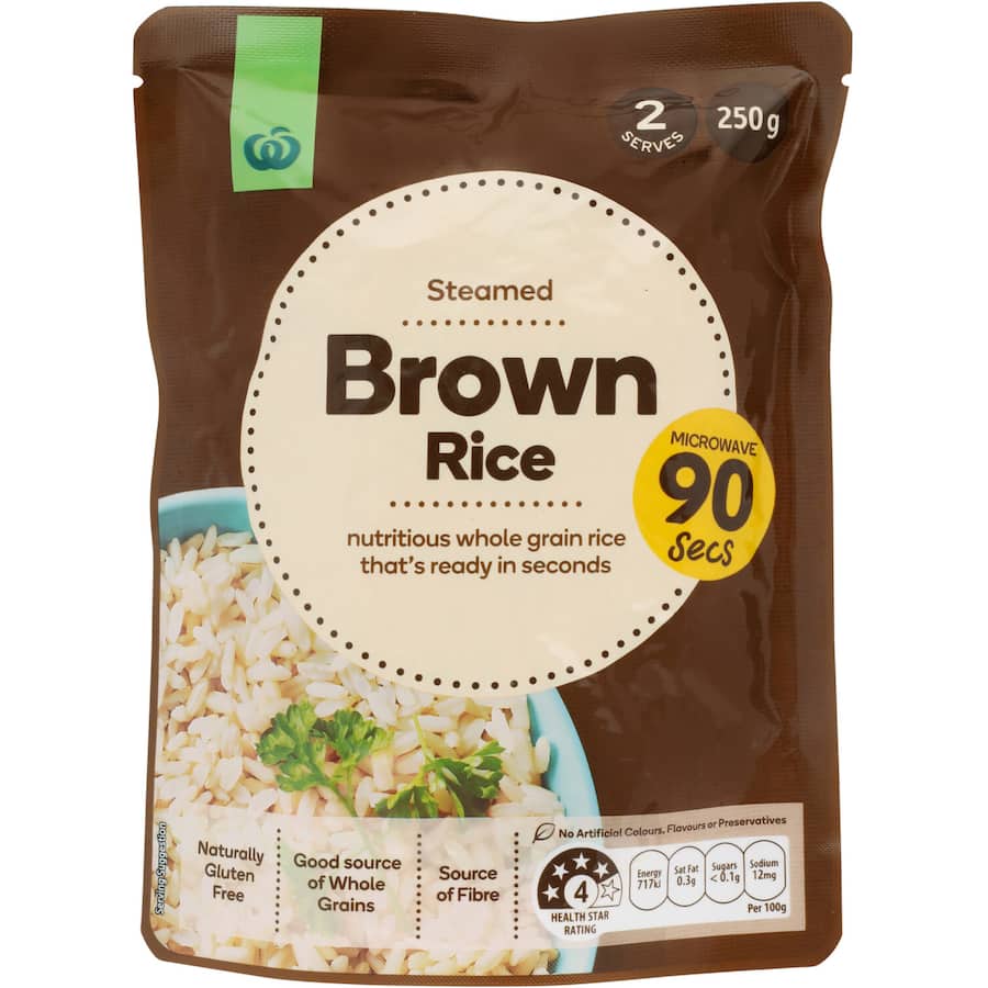 Woolworths Brown Rice Microwave 250g