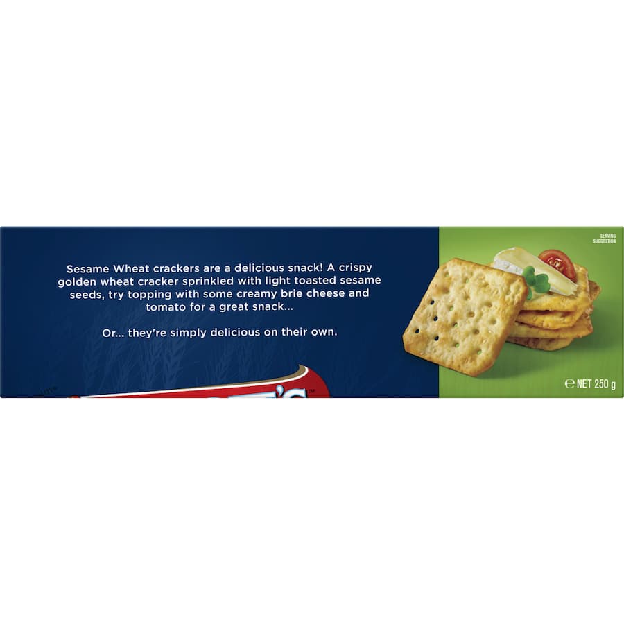 Arnotts Crackers Sesame Wheat Box 250g