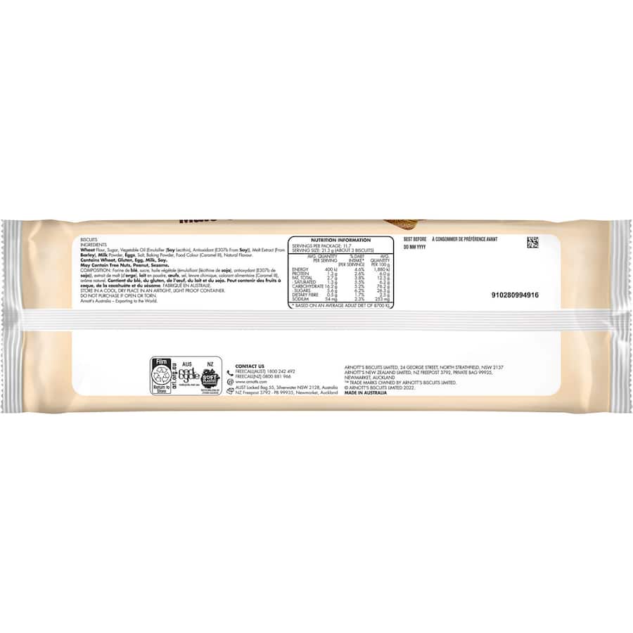 Arnotts Malt Biscuits Malt O Milk 250g