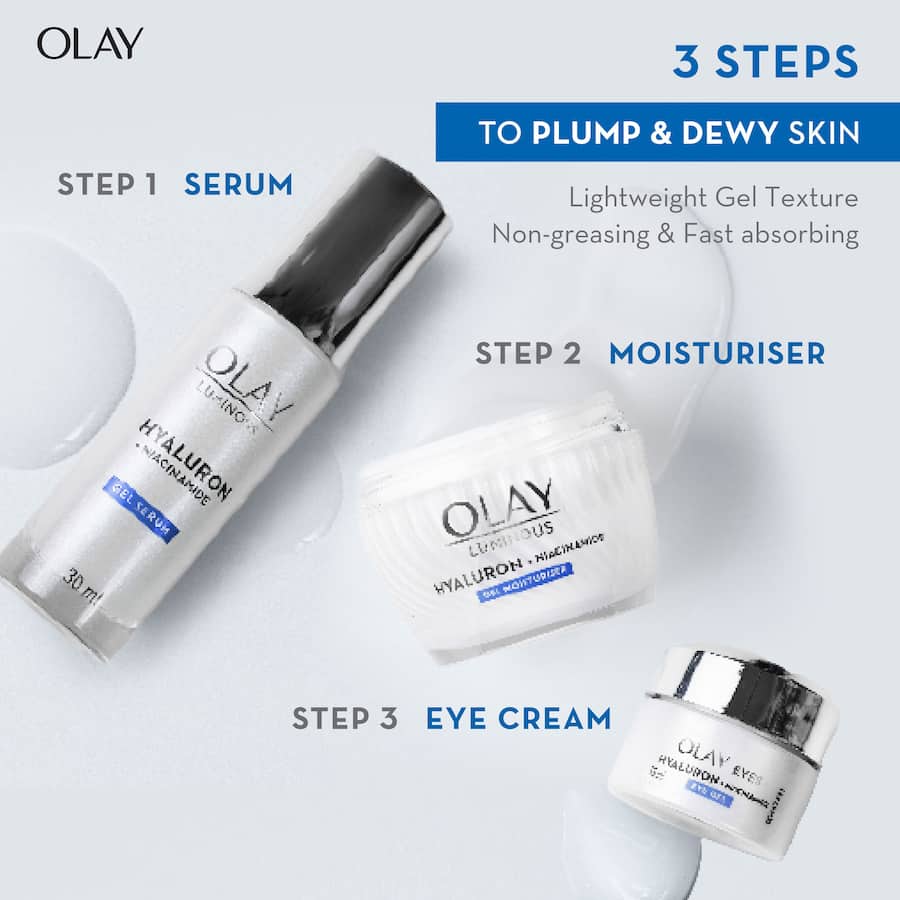Olay Luminous Gel Moisturiser Hyaluron + Niacinamide 50g