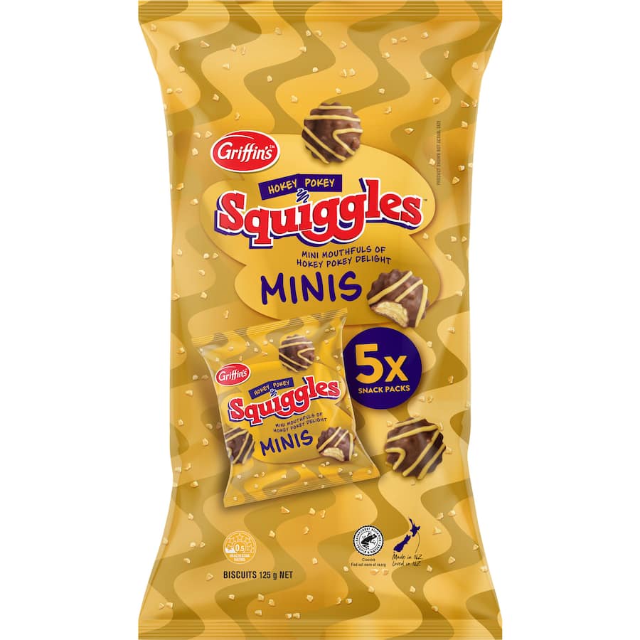 Griffin's Biscuits Squiggles Minis 5pk 125g