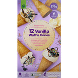 Woolworths Ice Cream Cones Waffle Vanilla 170g