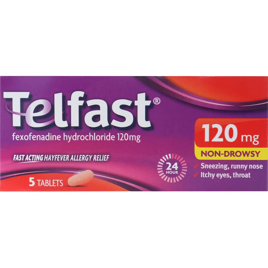 Telfast Hayfever Relief 120mg Tablets 5pack