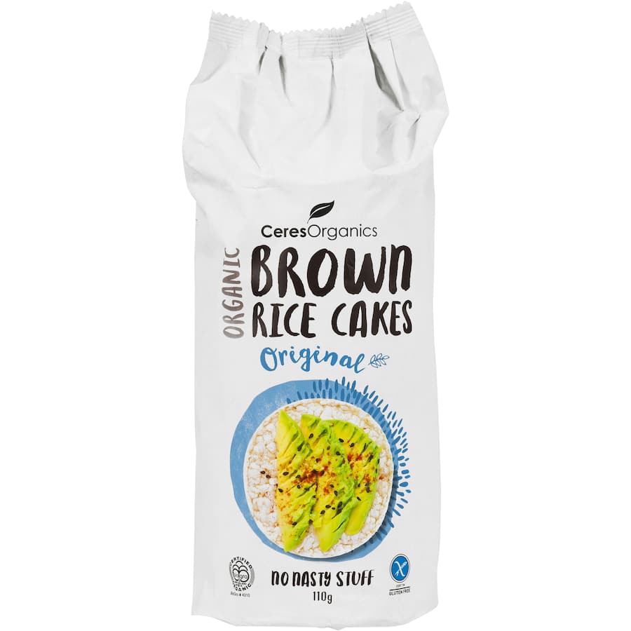 Ceres Organics Rice Cakes Brown With Salt 110g