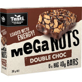 Tasti Mega Nuts Nut Bars Double Choc 6pk 240g