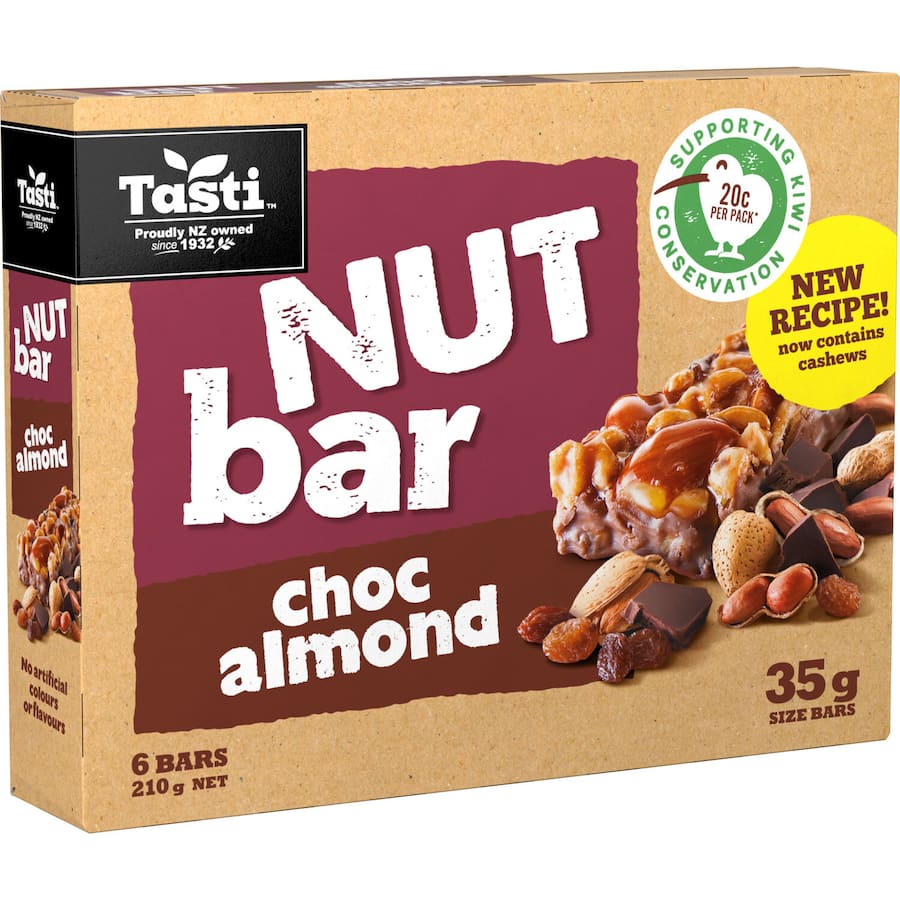 Tasti Nut Bars Choc Almond 6pk 210g