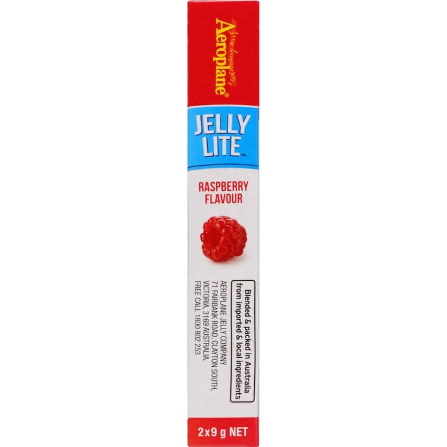 Aeroplane Jelly Lite Crystals Raspberry Low Sugar Sachet 2 x 9g