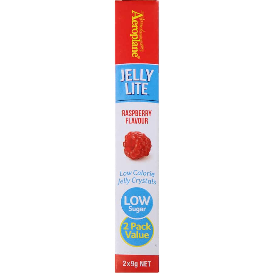 Aeroplane Jelly Lite Crystals Raspberry Low Sugar Sachet 2 x 9g
