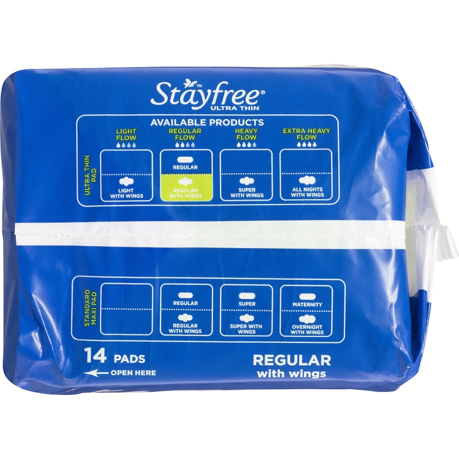 Stayfree Ultra Thin Pads Regular With Wings