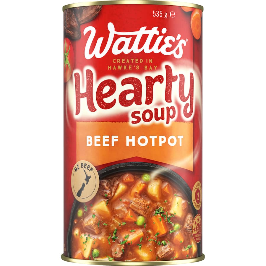 Wattie's Hearty Soup Beef Hotpot Canned 535g
