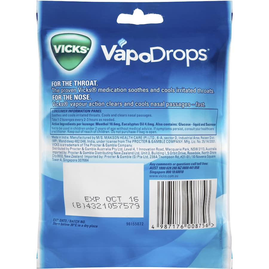 Vicks Vapodrops Lozenges Menthol 24pack