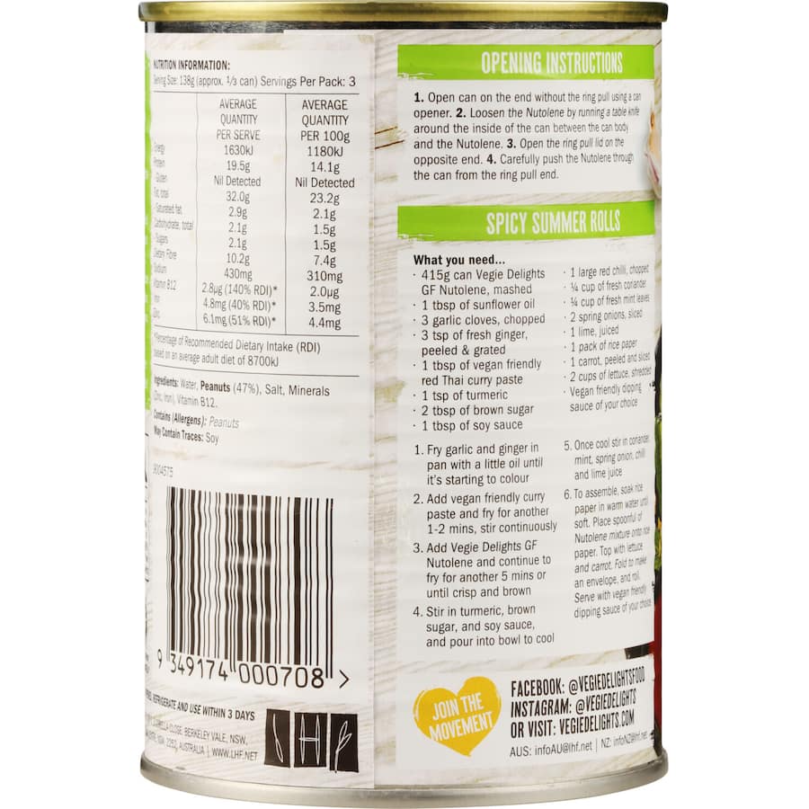 Vegie Delights Nutolene Plant Based 415g