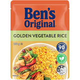Bens Original Microwave Rice Golden Vegetables Pouch 250g