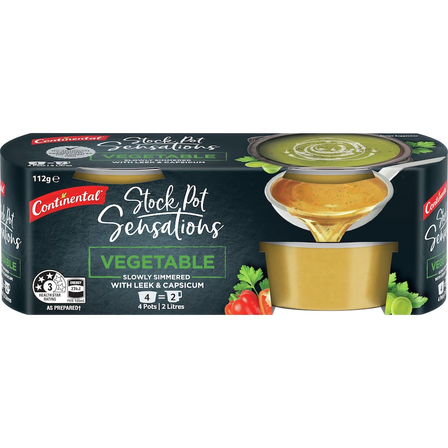 Continental Stock Pot Vegetable Stock Concentrate 4 X 28g 4pack
