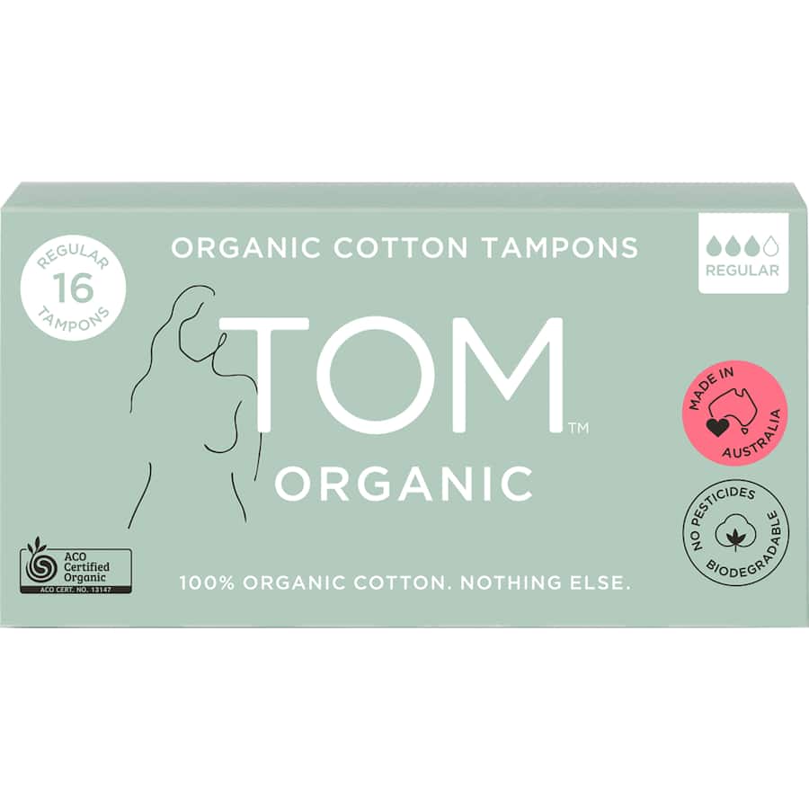 Tom Organic Regular Tampons  16pack