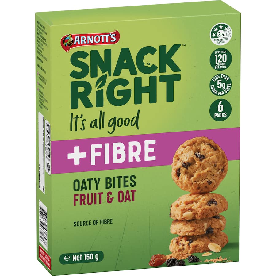 Arnotts Snack Right Biscuits Oaty Bites Fruit & Oat 150g