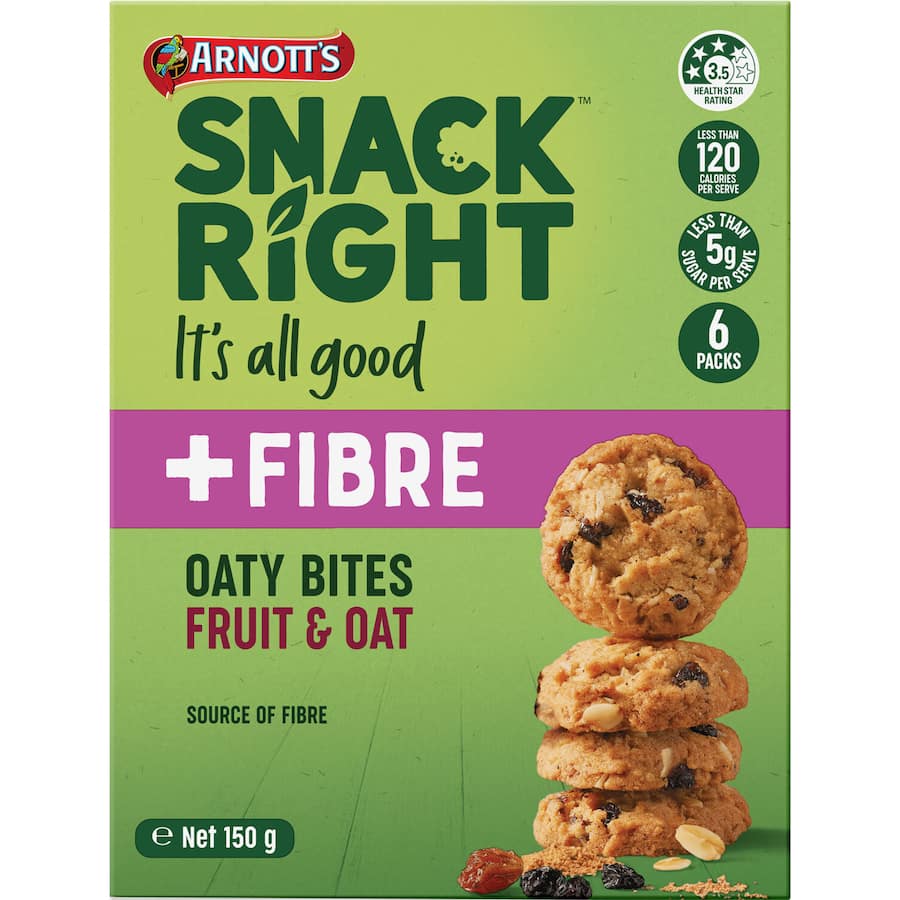 Arnotts Snack Right Biscuits Oaty Bites Fruit & Oat 150g