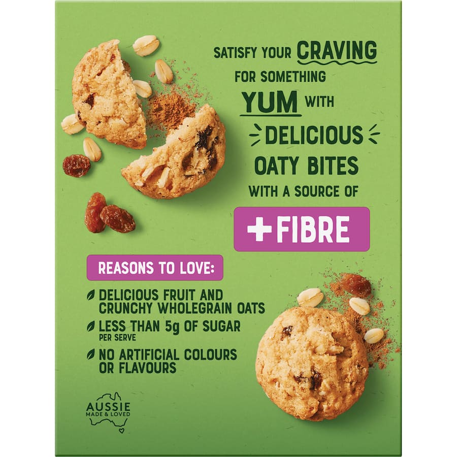 Arnotts Snack Right Biscuits Oaty Bites Fruit & Oat 150g