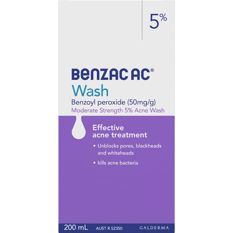 Benzac Ac Cleanser Facial Wash 5% 200mL