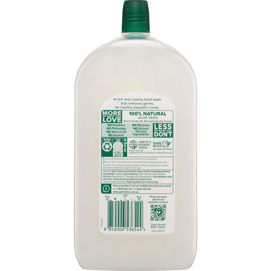 Palmolive Naturals Liquid Hand Wash Refill Aloe Vera & Chamomile Refill 1L