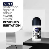 Nivea Men Black & White Roll On Deodorant Invisible Antiperspirant Original 50mL