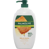 Palmolive Naturals Body Wash Moisturising Milk & Honey Pump 1L