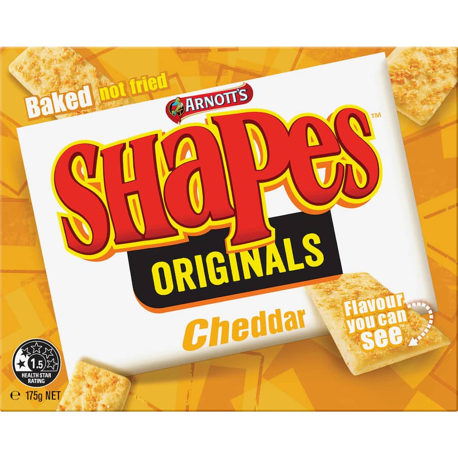 Arnotts Shapes Crackers Cheddar 175g