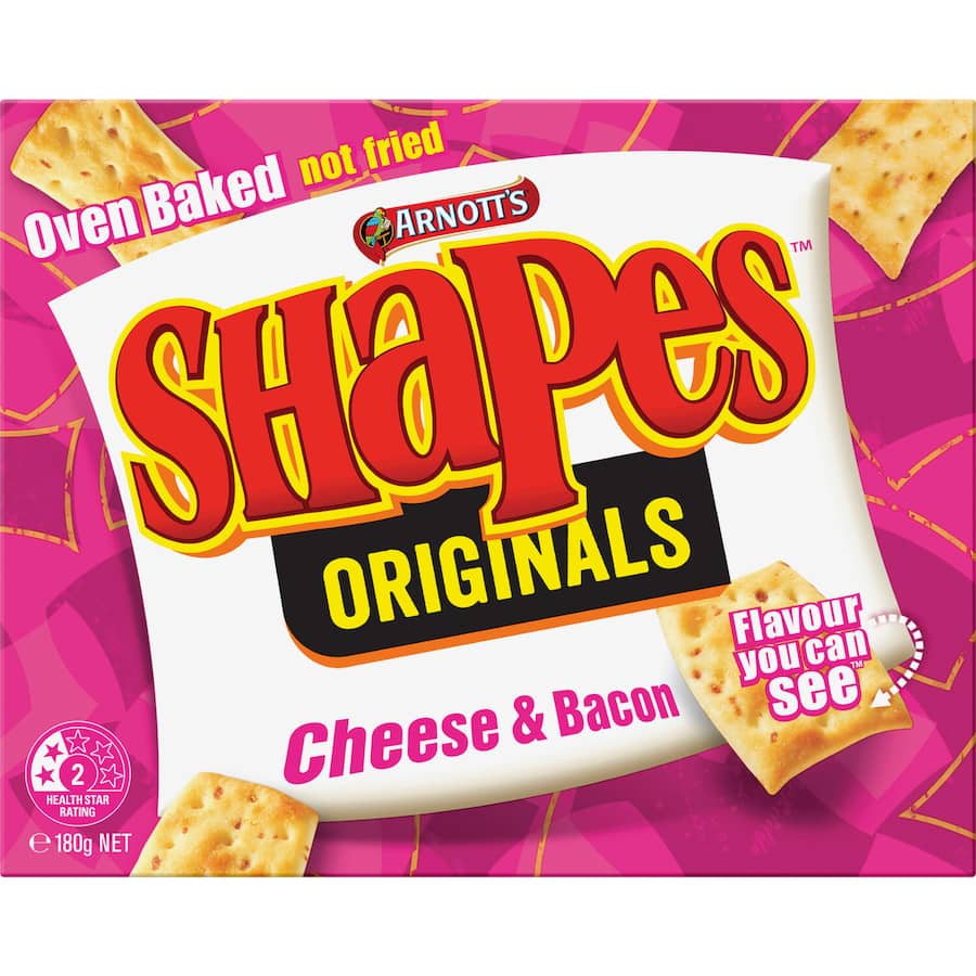 Arnotts Shapes Crackers Cheese & Bacon 175g