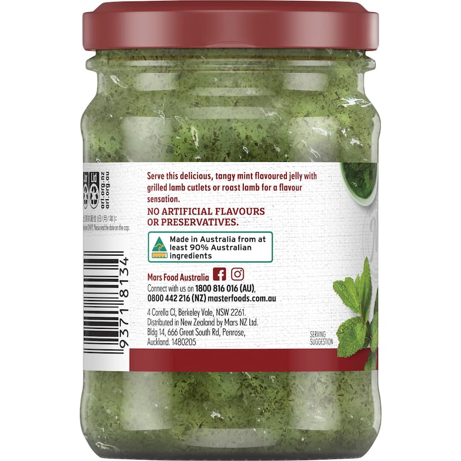 Masterfoods Mint Jelly Sauce Jar 290g