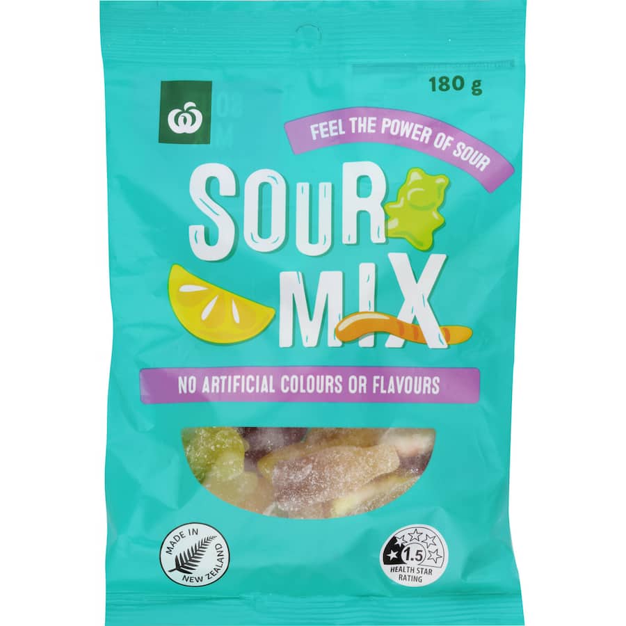 Woolworths Lollies Sour Mix 180g