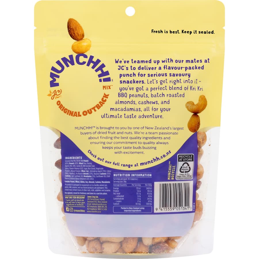 Munchh Mixed Nuts Original Outback 350g