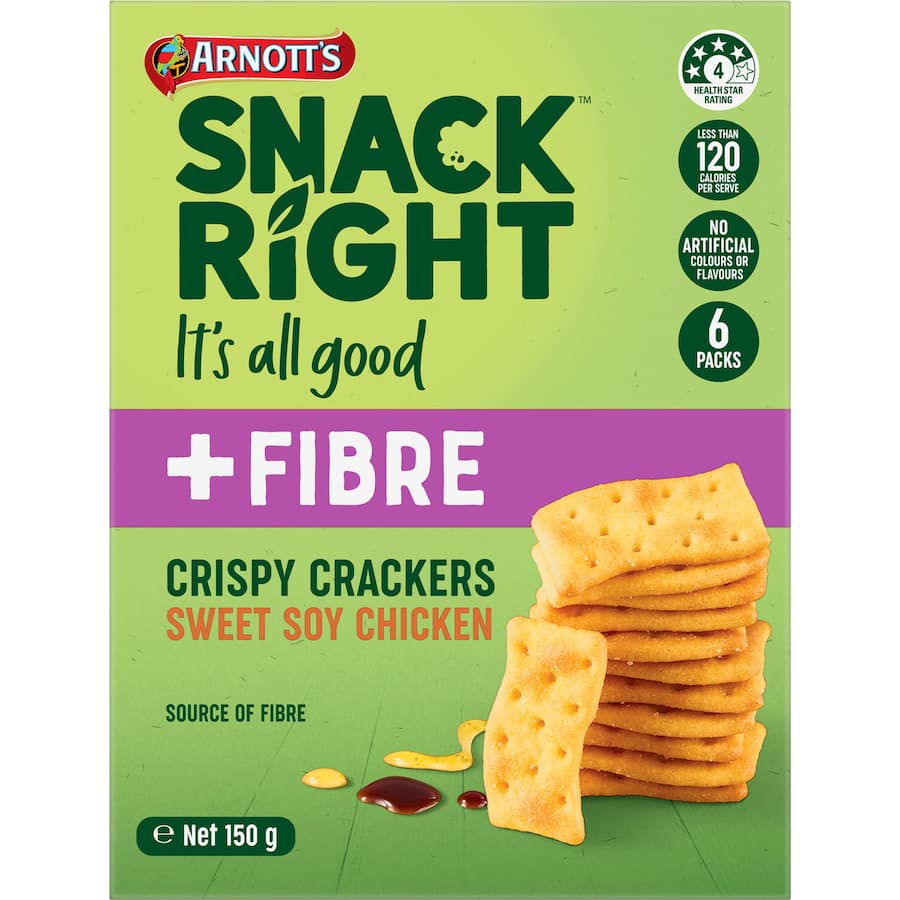 Arnotts Snack Right Crackers Sweet Soy Chicken 150g