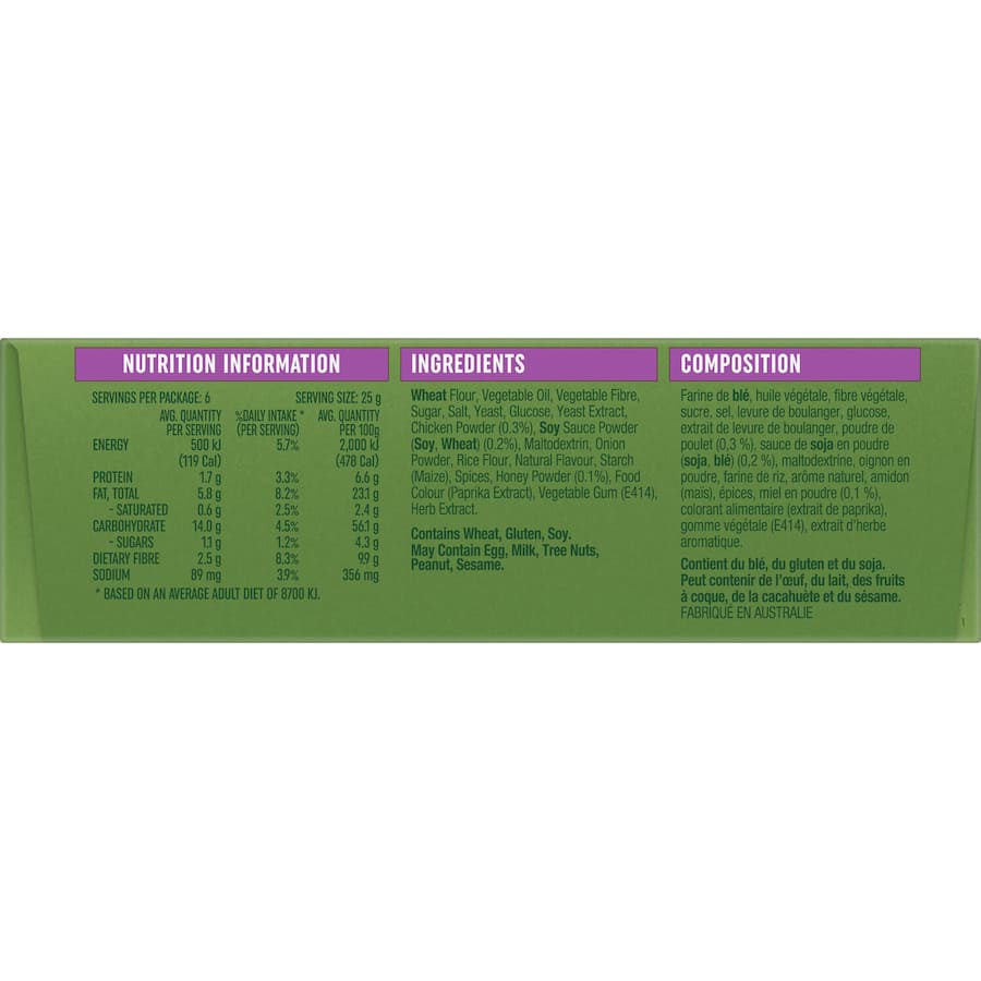 Arnotts Snack Right Crackers Sweet Soy Chicken 150g