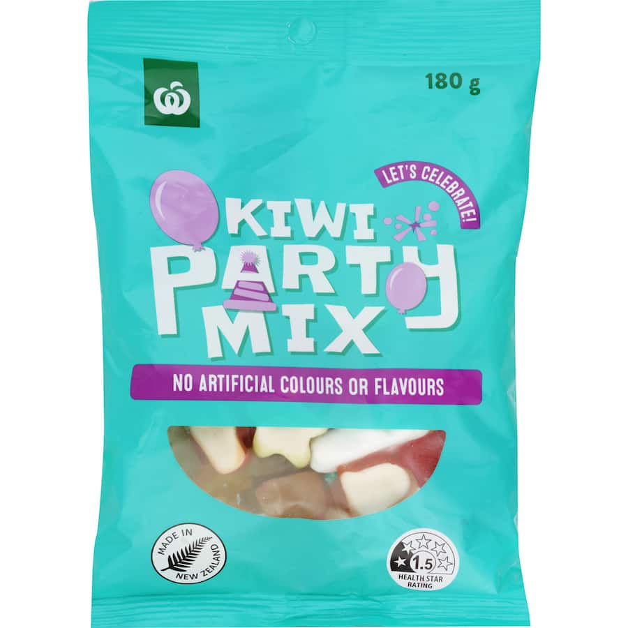 Woolworths Lollies Kiwi Party Mix 180g