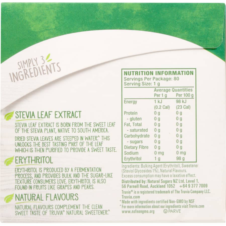 Truvia Sugar Substitute Stevia Sachets 80pack