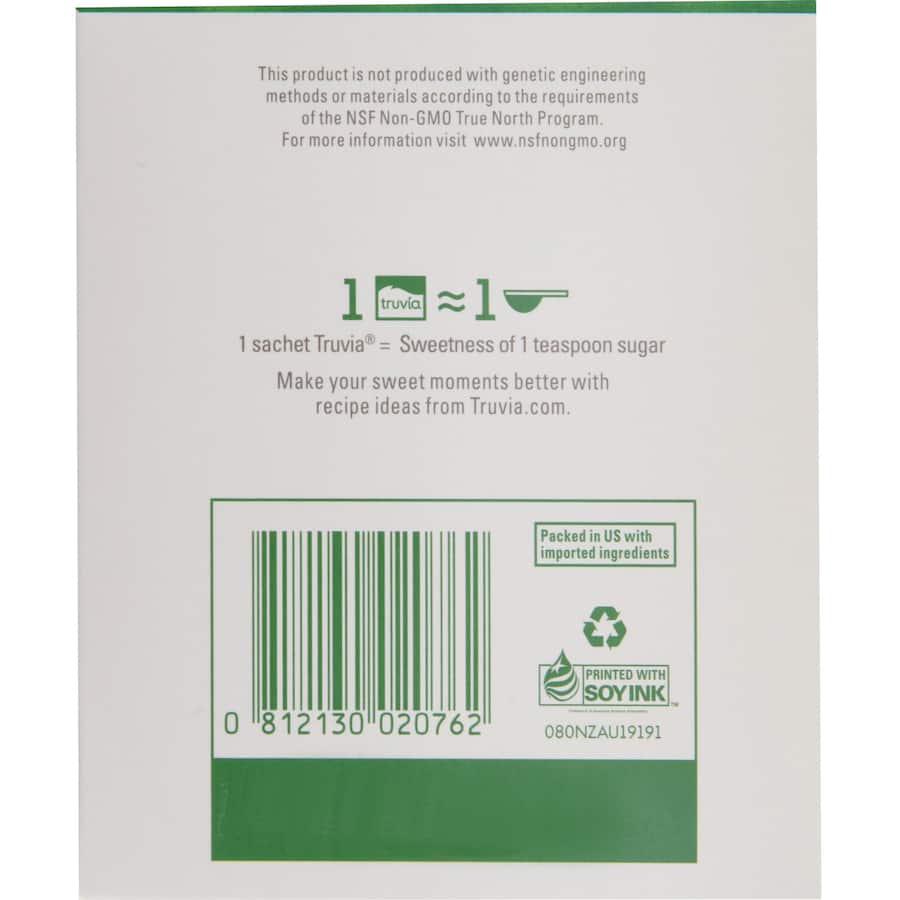 Truvia Sugar Substitute Stevia Sachets 80pack